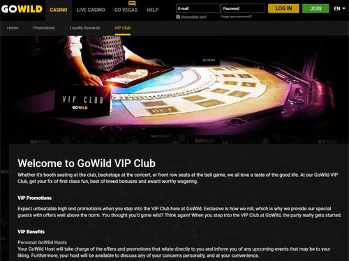 GoWild Casino VIP