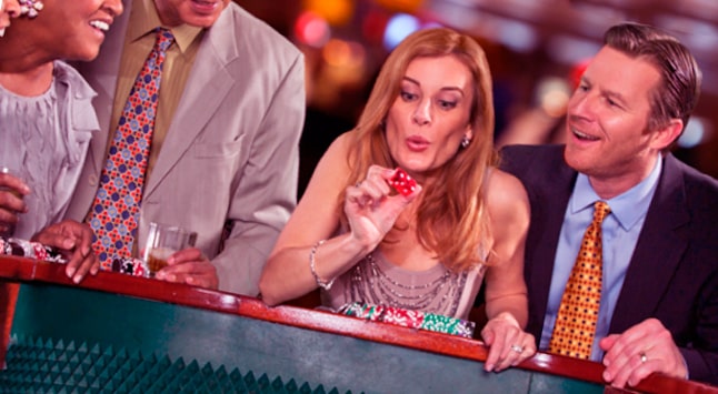Blowing dices gambling rituals