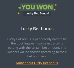 duckdice lucky bonus